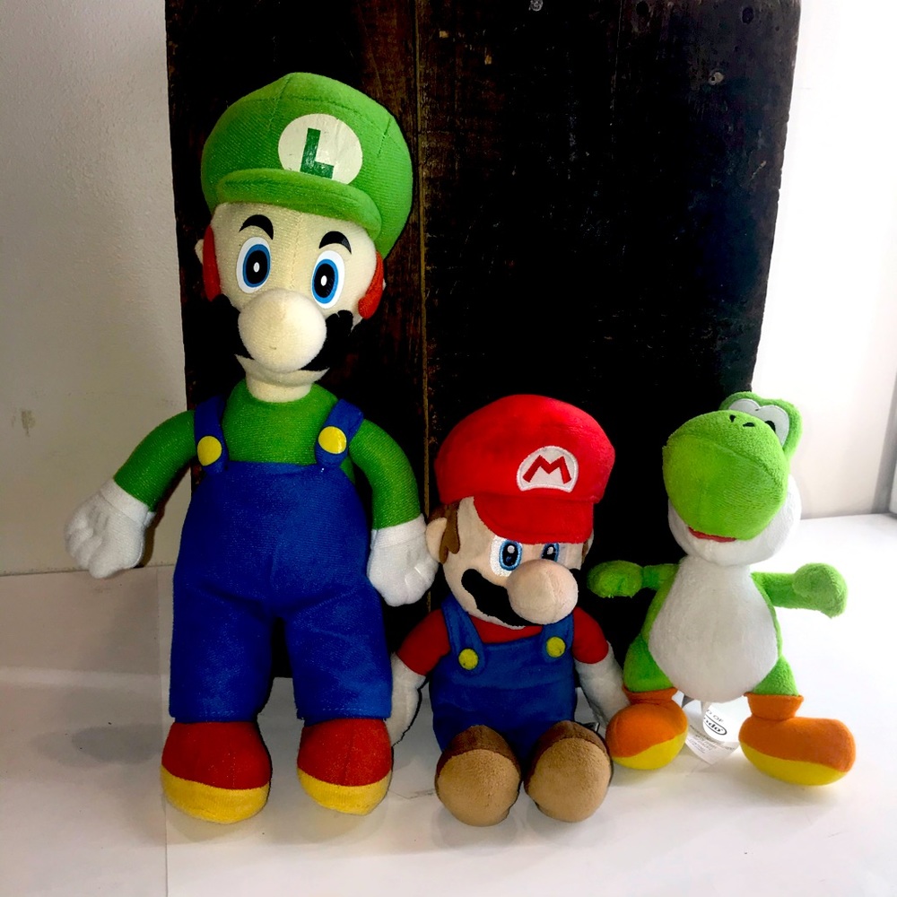 World of Nintendo Mario Brothers plush set of 3